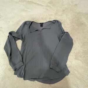 Ann Taylor Factory Charcoal Blouse
